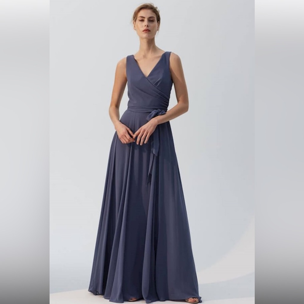 Amsale Trudy Bridesmaid dress blue